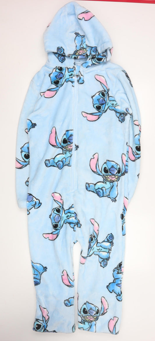 Next Disney Lilo & Stitch Blue Fleece Hooded Onesie Girls 13 Years