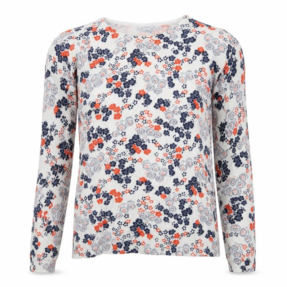 Marks and Spencer Womens Multicoloured Floral Long Sleeve Knit Blouse Size 8