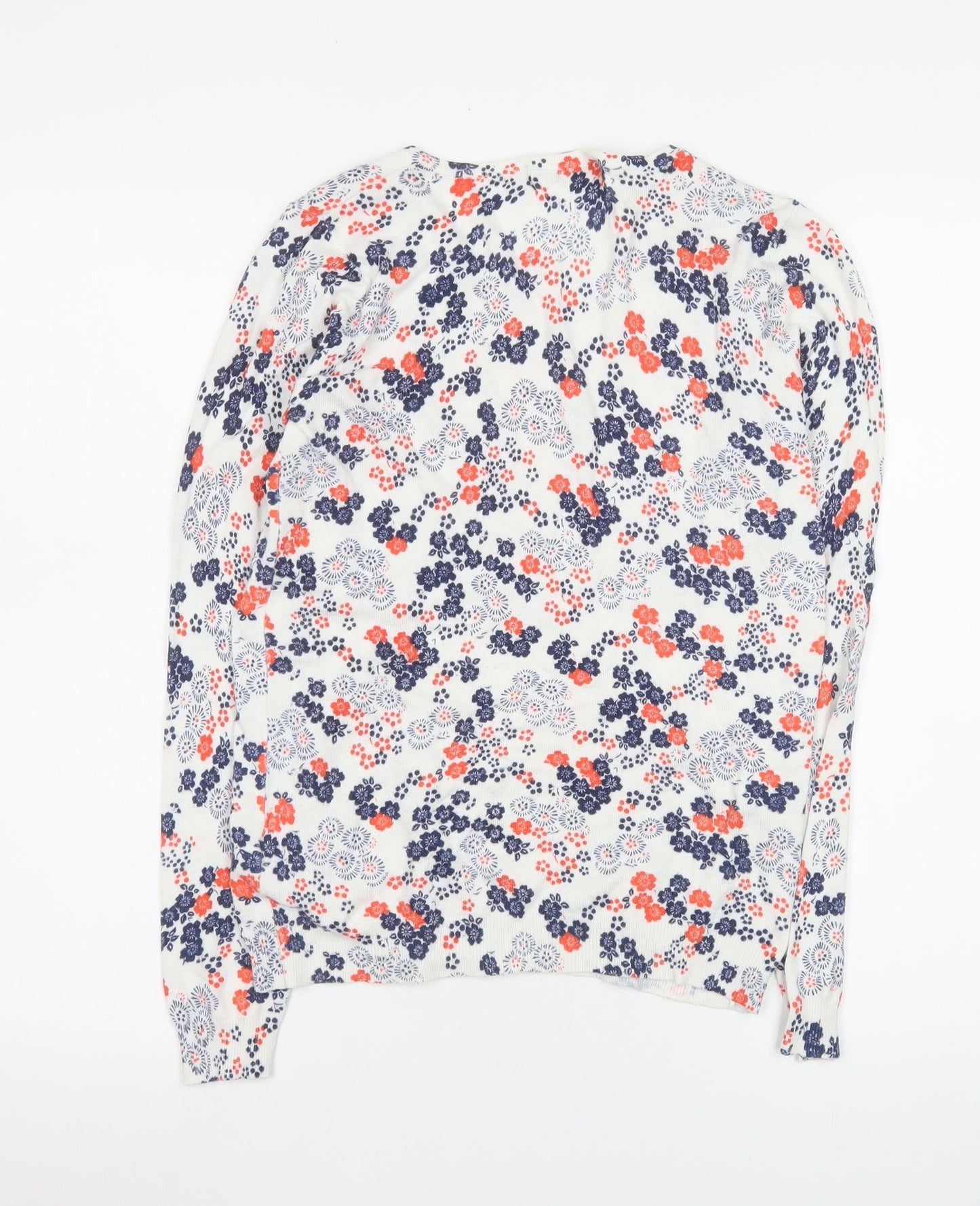 Marks and Spencer Womens Multicoloured Floral Long Sleeve Knit Blouse Size 8