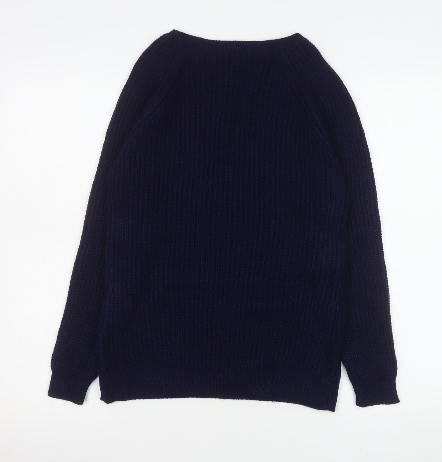 Peacocks Women’s Blue Embroidered Flower Knit Jumper Size S