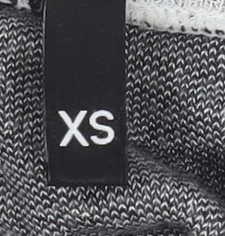 H&M Divided Womens Grey Star Print Lightweight Long Sleeve Top XS