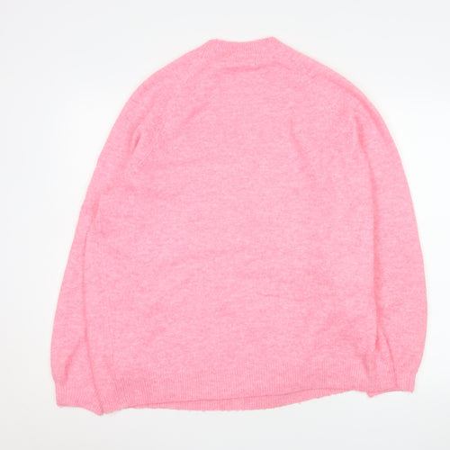 Marks and Spencer Women’s Pink Sequin Snowflake Jumper Size L Winter Pullover