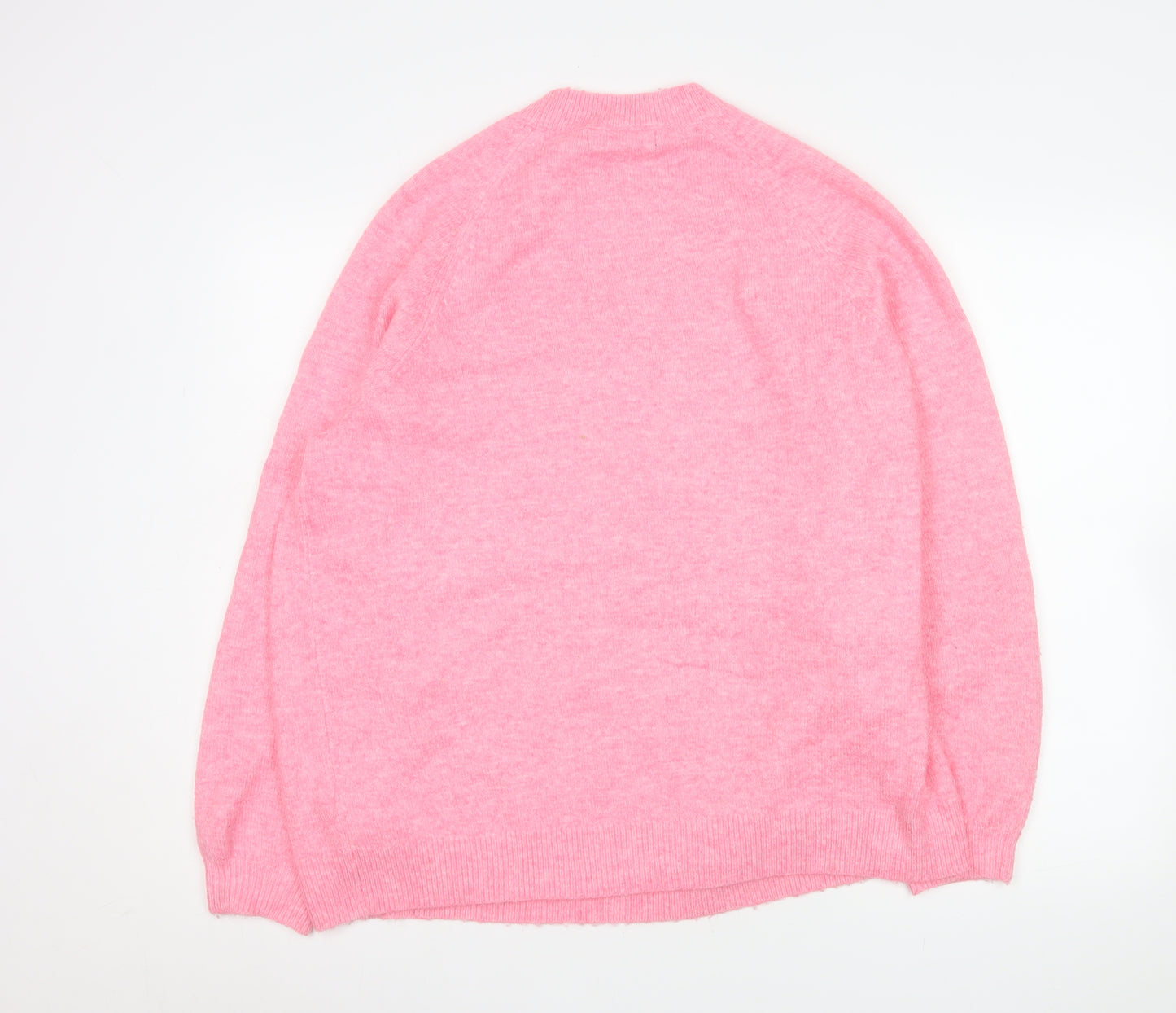 Marks and Spencer Women’s Pink Sequin Snowflake Jumper Size L Winter Pullover