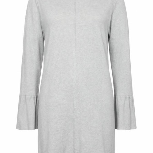 edc Women Grey Knit Shift Dress M Long Sleeve Crew Neck