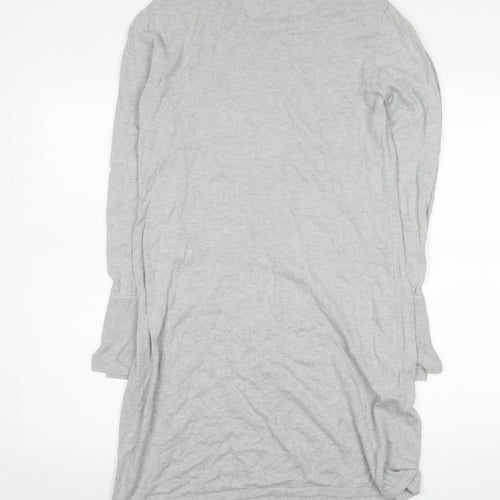 edc Women Grey Knit Shift Dress M Long Sleeve Crew Neck