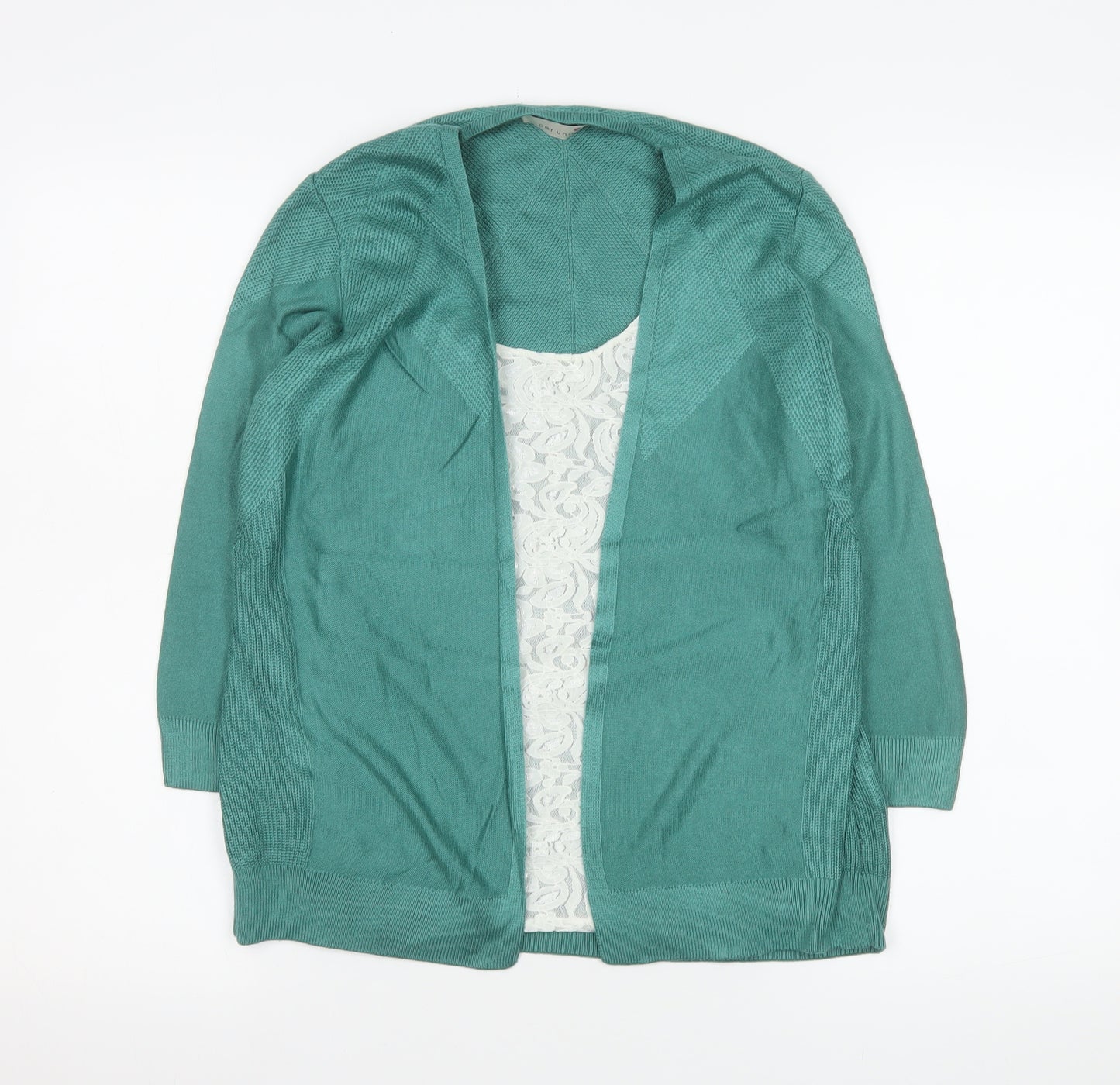 Marks and Spencer Women’s Sea Green Knit Tunic Cardigan Size 10