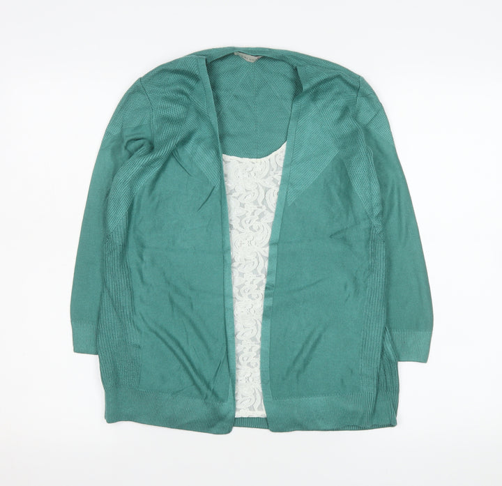 Marks and Spencer Women’s Sea Green Knit Tunic Cardigan Size 10