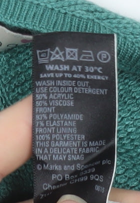 Marks and Spencer Women’s Sea Green Knit Tunic Cardigan Size 10
