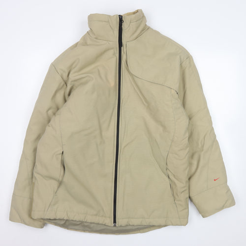 Nike Men's Beige L Full Zip Insulated Puffer Jacket