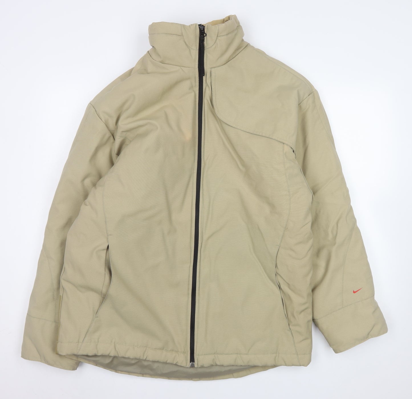 Nike Men's Beige L Full Zip Insulated Puffer Jacket