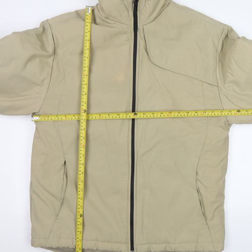 Nike Men's Beige L Full Zip Insulated Puffer Jacket