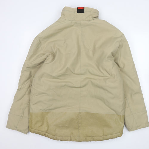 Nike Men's Beige L Full Zip Insulated Puffer Jacket