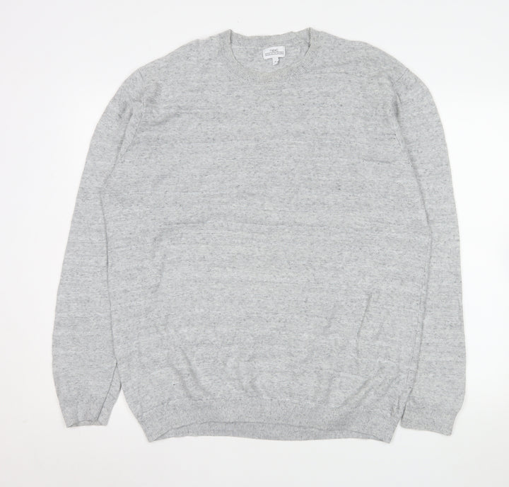 Next Men’s Grey Cotton Crew Neck Pullover Sweatshirt XL