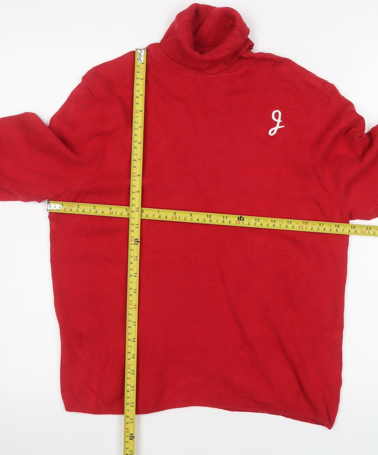 525 America Women's Red Roll Neck Pullover Jumper Size L