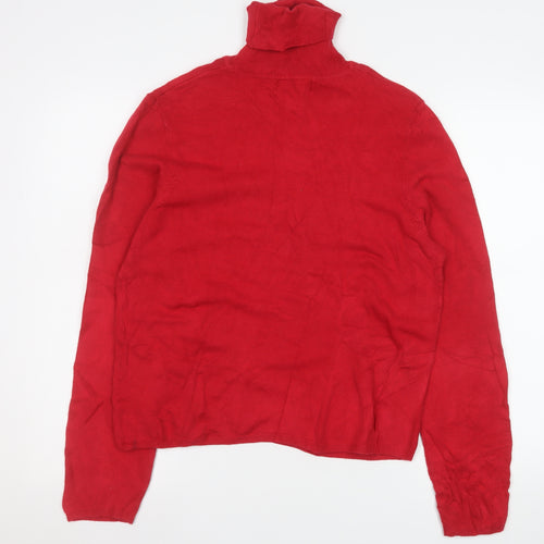 525 America Women's Red Roll Neck Pullover Jumper Size L