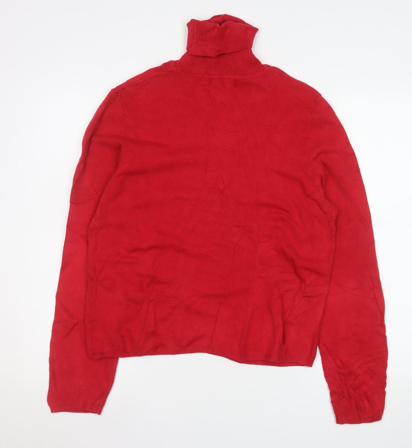 525 America Women's Red Roll Neck Pullover Jumper Size L