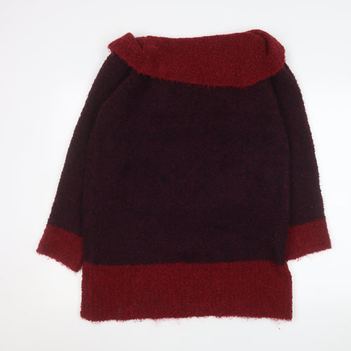 Roman Women Burgundy Red Cowl Neck Pullover Sweater Size 16