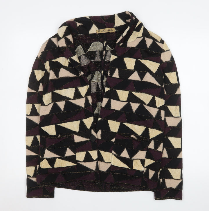Maison Olga Women's Multicoloured Geometric Knit Blazer M