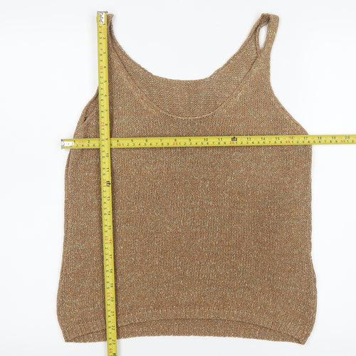 Next Women’s Beige Knit Camisole Tank Top Size 14 Regular