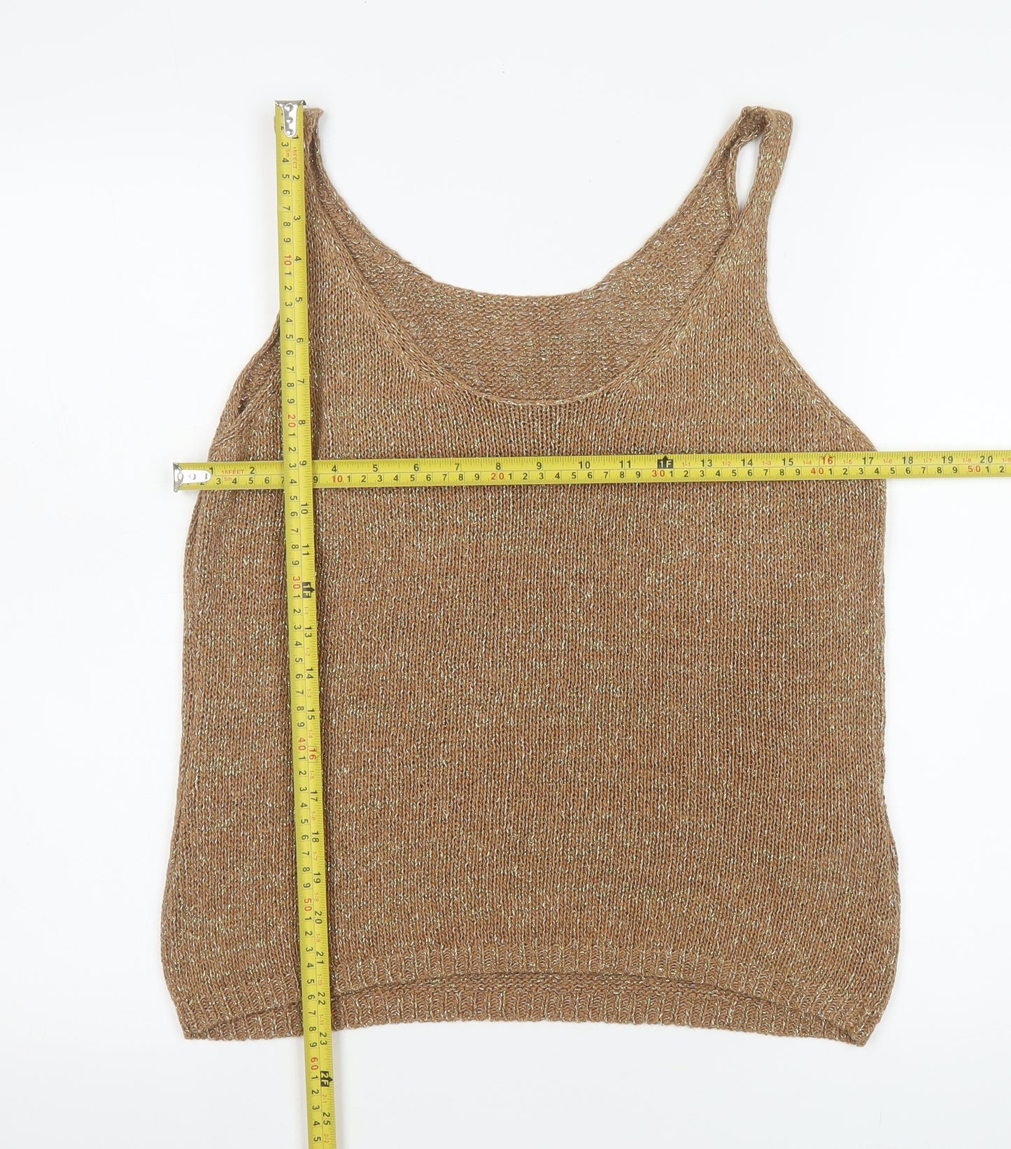 Next Women’s Beige Knit Camisole Tank Top Size 14 Regular