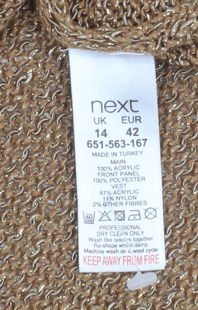 Next Women’s Beige Knit Camisole Tank Top Size 14 Regular