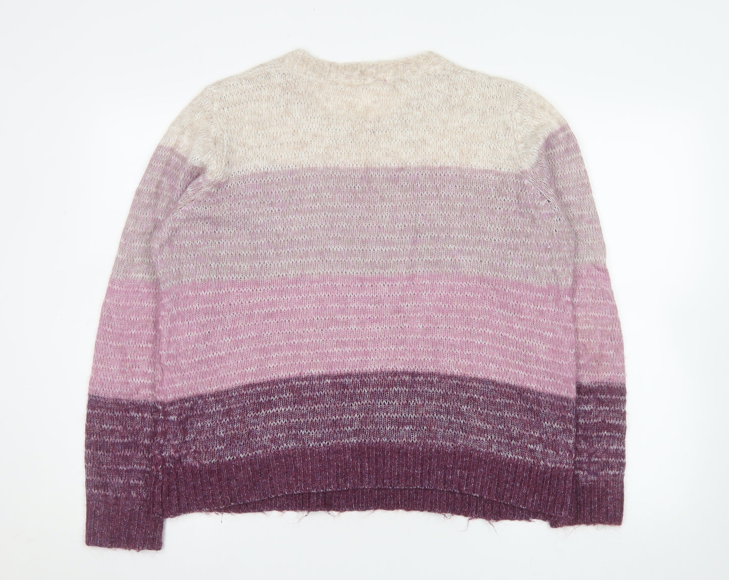 Fat Face Women's Multicoloured Crew Neck Long Sleeve Pullover Jumper Size 16