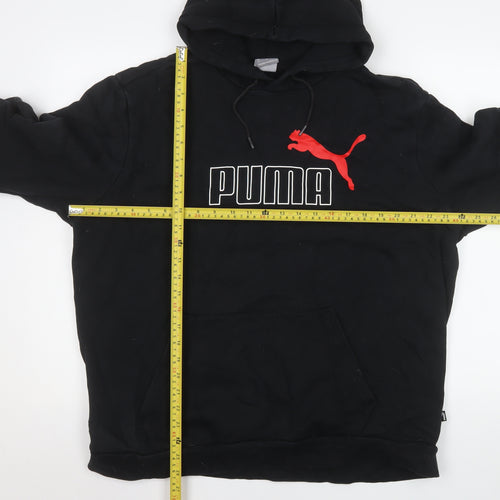 Puma Mens Black Pullover Hoodie XL Fleece Sports Sweatshirt