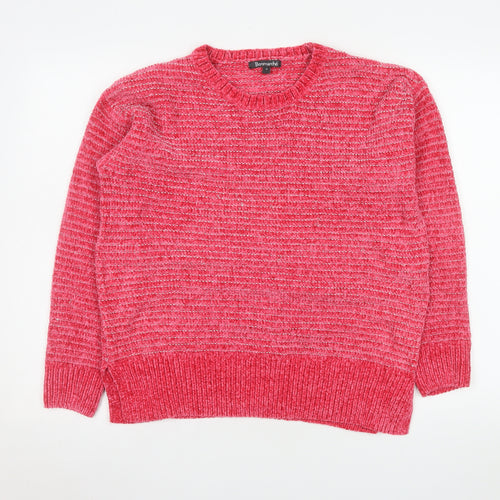 Bonmarché Womens Pink Size 12 Pullover Knit Sweatshirt