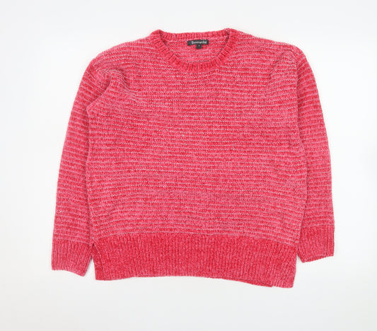 Bonmarché Womens Pink Size 12 Pullover Knit Sweatshirt