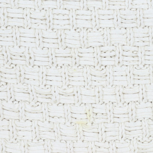 Zara Women’s Ivory Cotton Knit Pullover Jumper Size 12