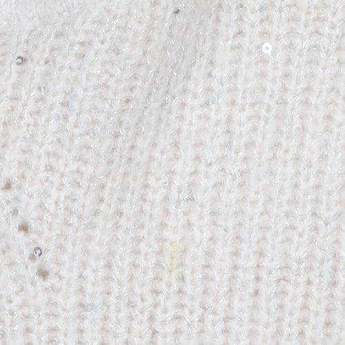 Next Women’s Beige Sequin Knit Pullover Jumper XL Relaxed Fit