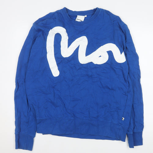Money Men's Blue XL Pullover Logo Crew Neck Sweatshirt