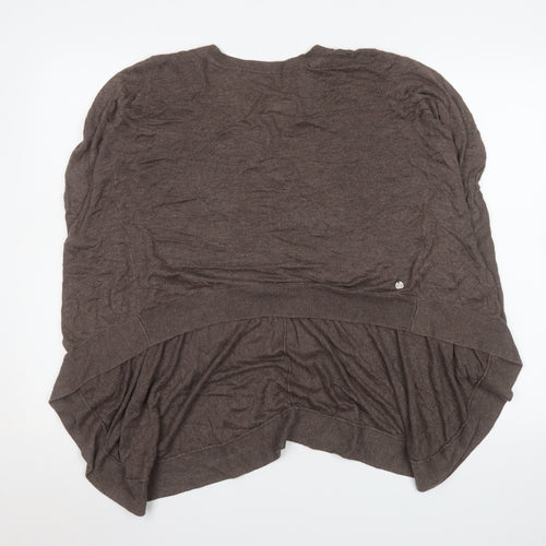Firetrap Womens Brown V-Neck Tunic Knit Top Size S