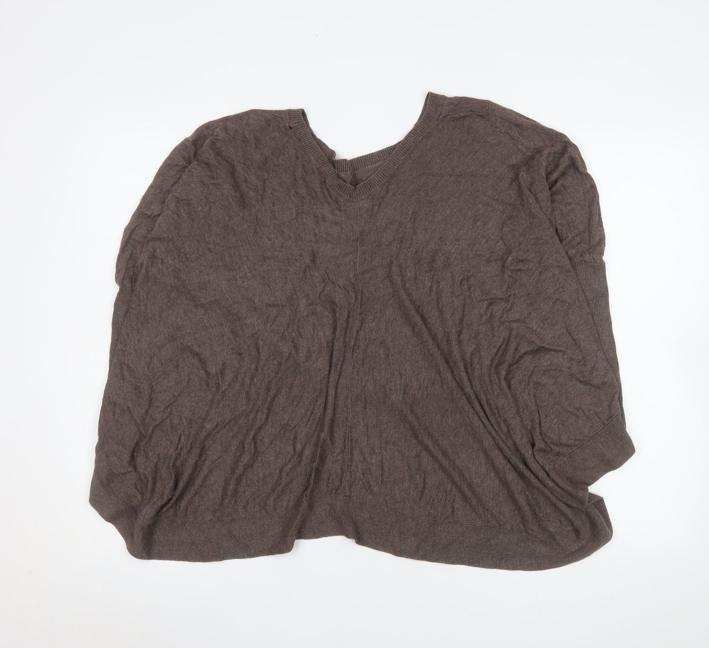 Firetrap Womens Brown V-Neck Tunic Knit Top Size S