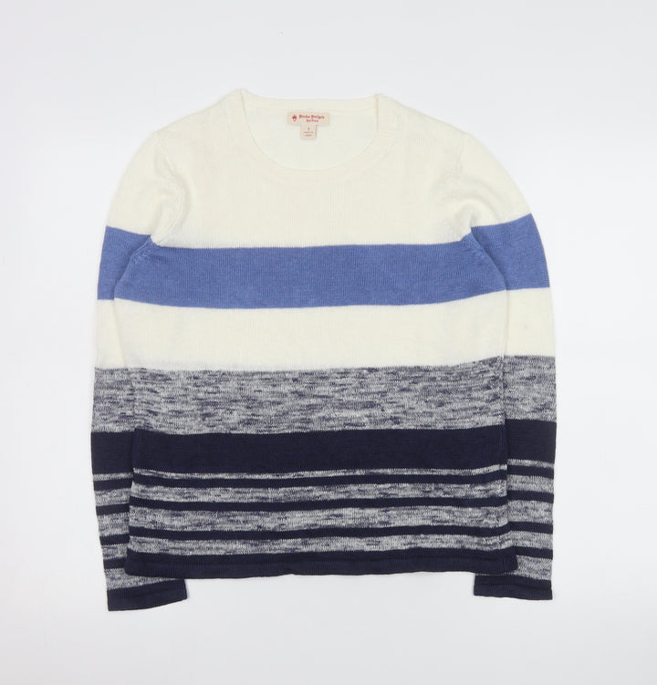 Brooks Brothers Men’s Multicoloured Linen Blend Striped Jumper Size S