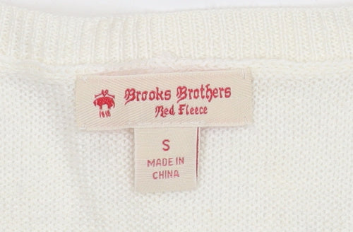 Brooks Brothers Men’s Multicoloured Linen Blend Striped Jumper Size S