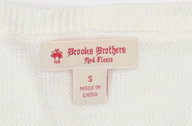 Brooks Brothers Men’s Multicoloured Linen Blend Striped Jumper Size S