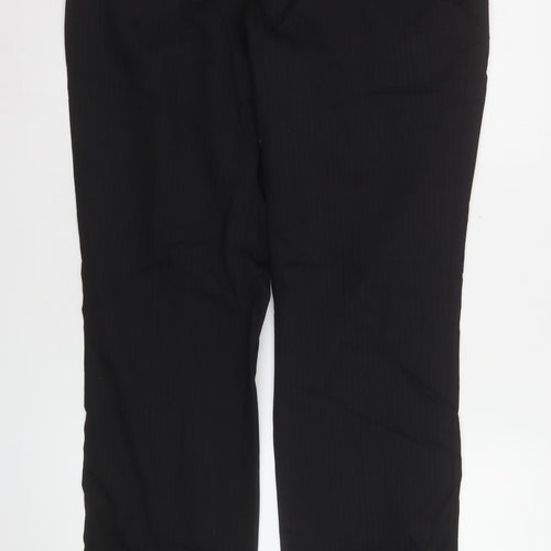 Next Men's Black Wool Blend 32L Formal Dress Trousers