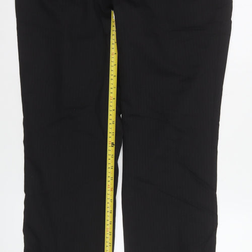 Next Men's Black Wool Blend 32L Formal Dress Trousers