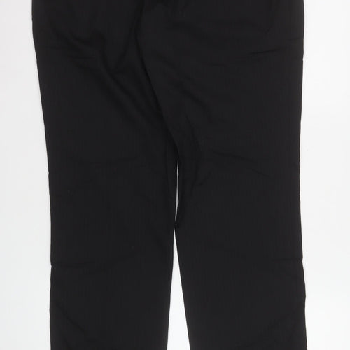 Next Men's Black Wool Blend 32L Formal Dress Trousers