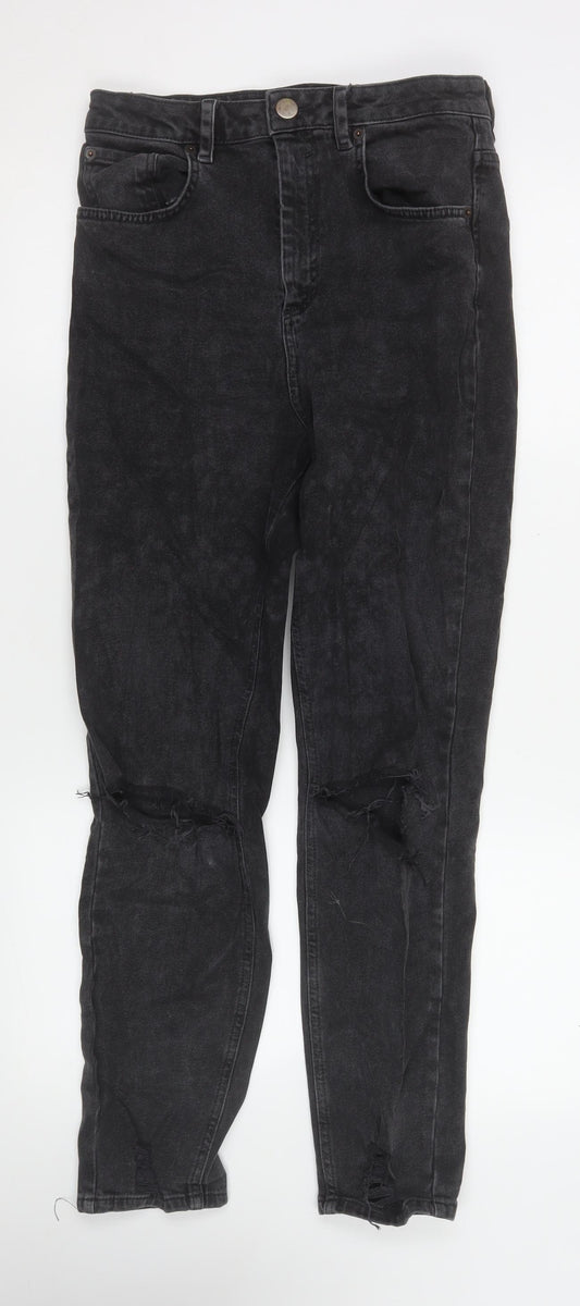 ASOS Women’s Black High Rise Skinny Distressed Jeans Size 10
