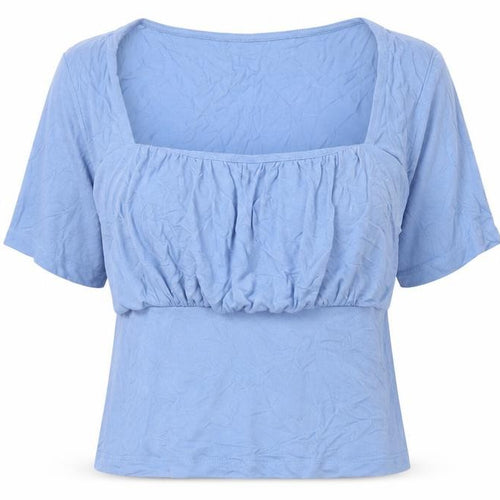 ASOS Women Blue Short Sleeve Tunic Top UK 10 Viscose Blend