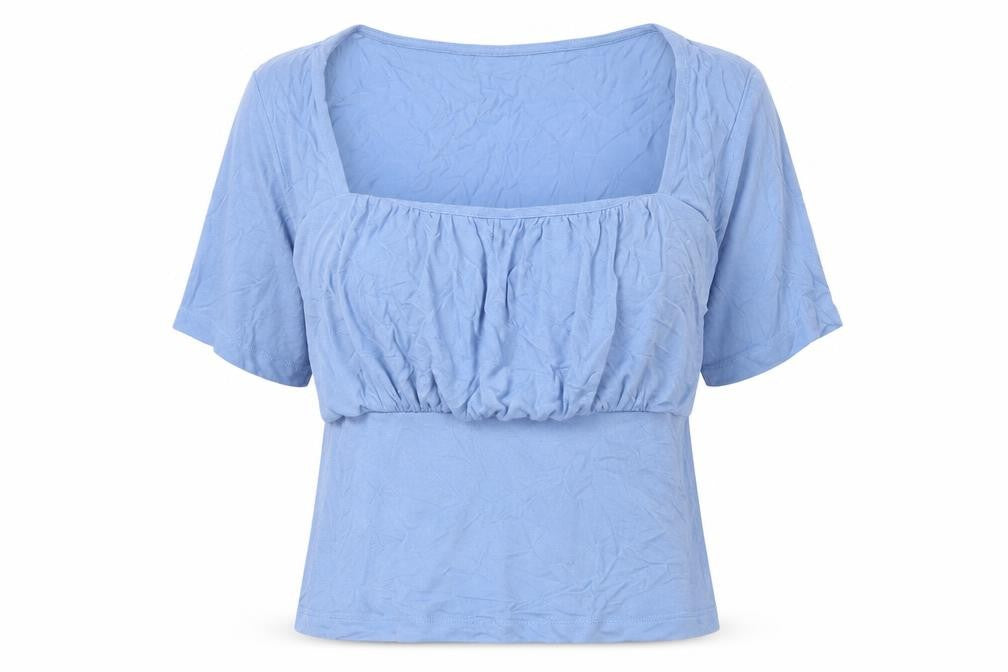 ASOS Women Blue Short Sleeve Tunic Top UK 10 Viscose Blend