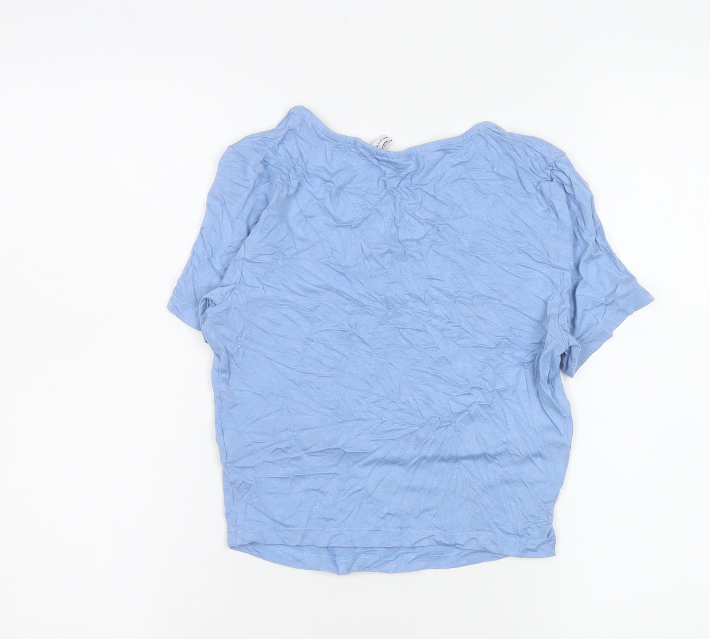 ASOS Women Blue Short Sleeve Tunic Top UK 10 Viscose Blend