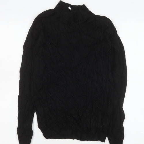 Collusion Women’s Black Mock Neck Knit Jumper Size 10 Acrylic