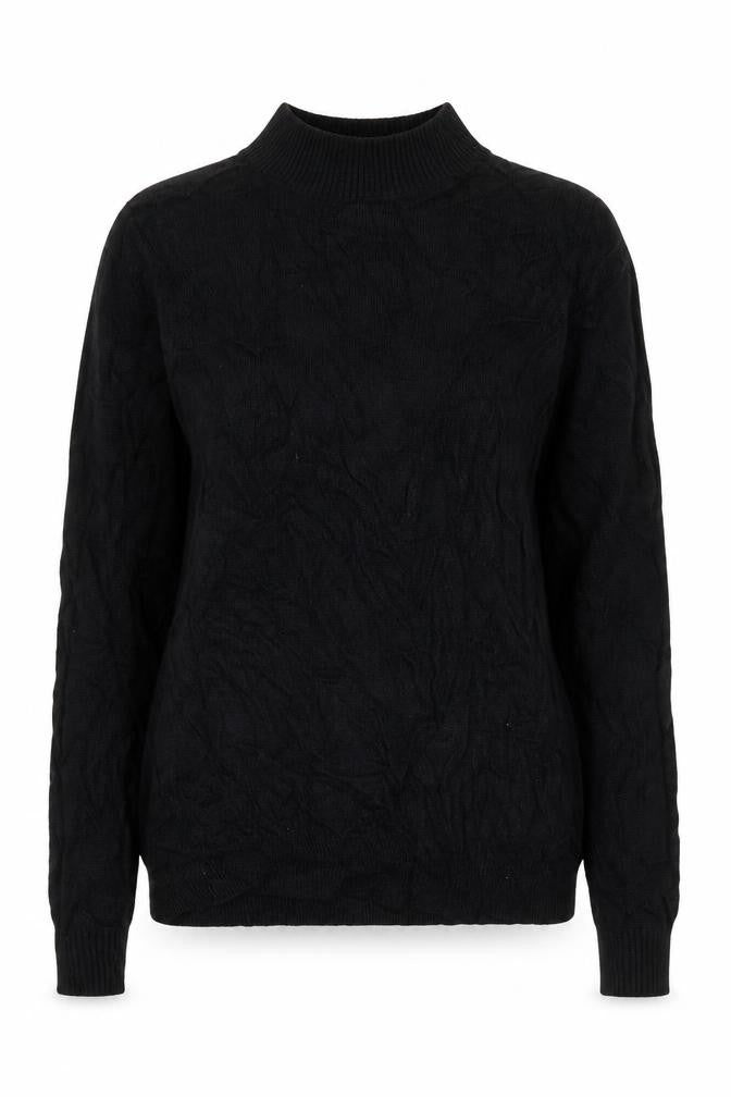 Collusion Women’s Black Mock Neck Knit Jumper Size 10 Acrylic