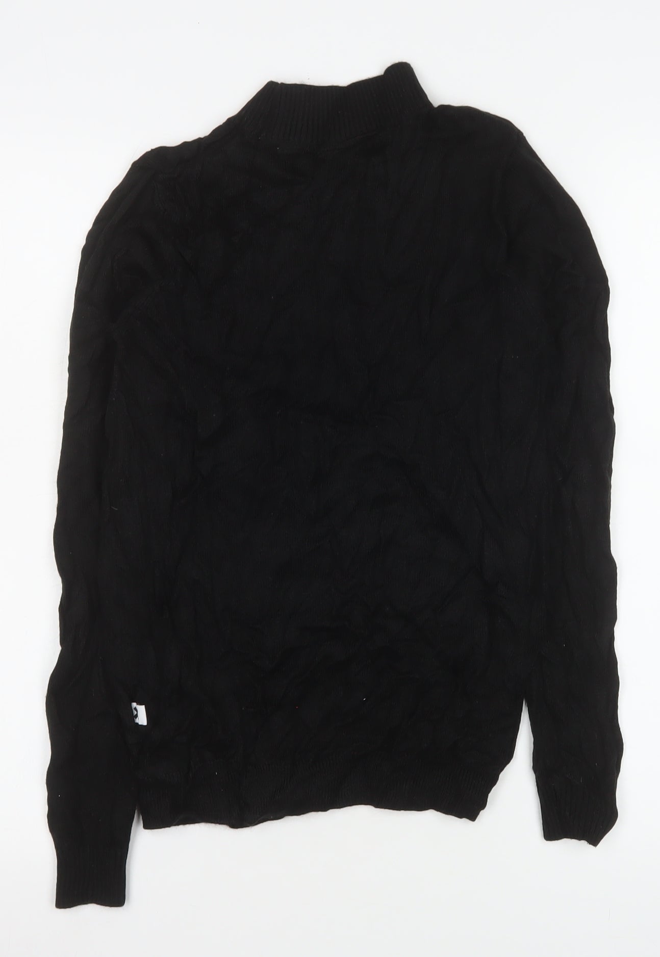 Collusion Women’s Black Mock Neck Knit Jumper Size 10 Acrylic