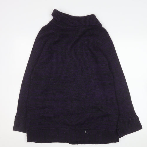 Sarah Hamilton Women's Purple Collared Button Knit Cardigan M