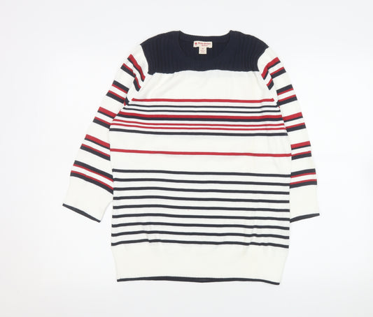 Brooks Brothers Women’s Multicolour Striped Cotton Jumper M