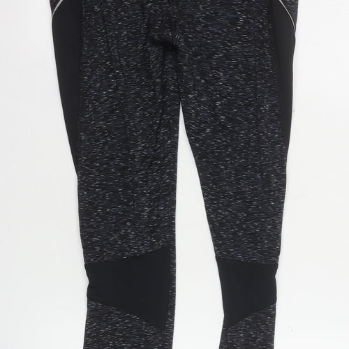 New Look Women's Black Flecked Leggings M Slim Fit Activewear Trousers